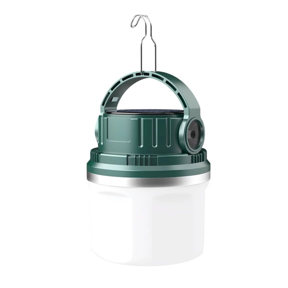 Portable Rechargeable LED Camping Lantern with USB-C Charging for Outdoor Nighttime Lighting Green