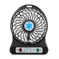 Portable Rechargeable LED Light Fan with USB Charging, Desktop Cooler with 18650 Battery for Personal Air Circulation