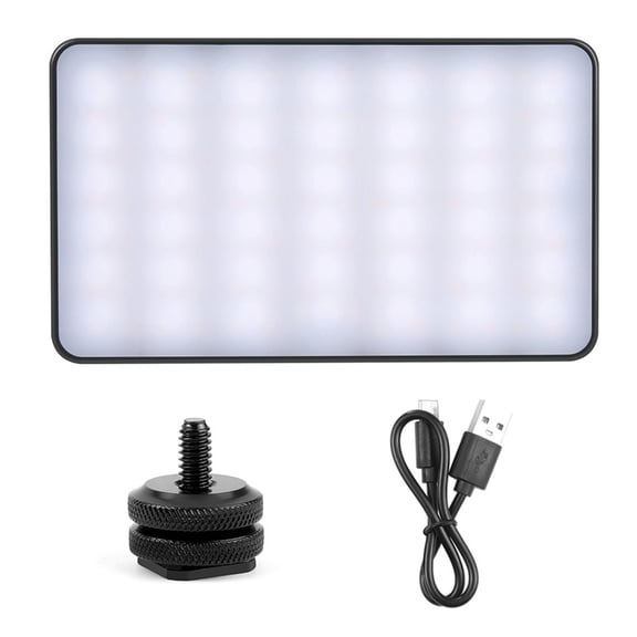 Portable Rechargeable LED Video Light For Camera Photography Live Streaming With Adjustable Angle And USB C Charging