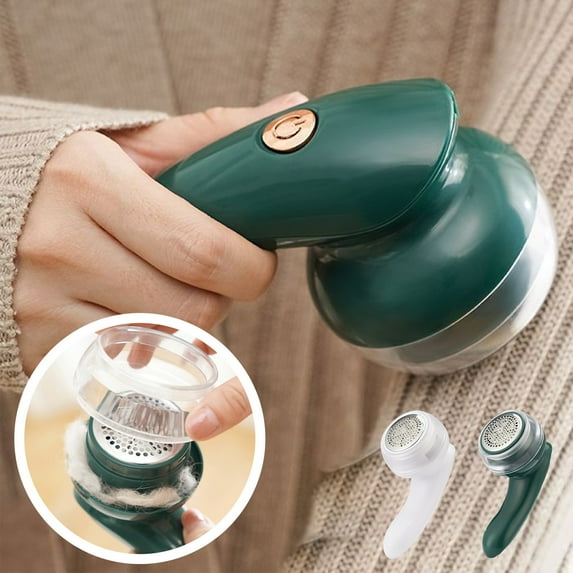 Portable Rechargeable Lint Remover, Electric Fabric Shaver for Clothes, Sweaters, Blankets, Furniture - ABS, 1200mAh Battery, 16cm Length, White, USB Charging, Honeycomb Mesh