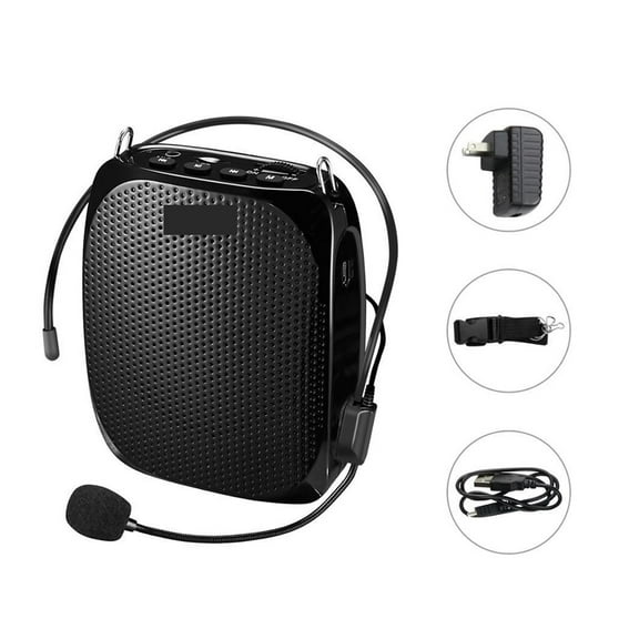 Portable Rechargeable Mini Voice Amplifier Speaker with Wired Microphone for Teachers Supports MP3 Format Audio ,Easy to Operate