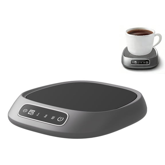 Portable Rechargeable Mug Warmer, USB Powered Cup Warmer with 3 Adjustable Heat Levels(RL Black 1 PC)