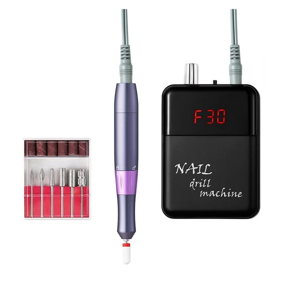 Portable Rechargeable Nail Drill Machine, Electric Nail File For Manicure, Electric Manicure Drill Nail Polisher With LCD Display ,Easy to Operate