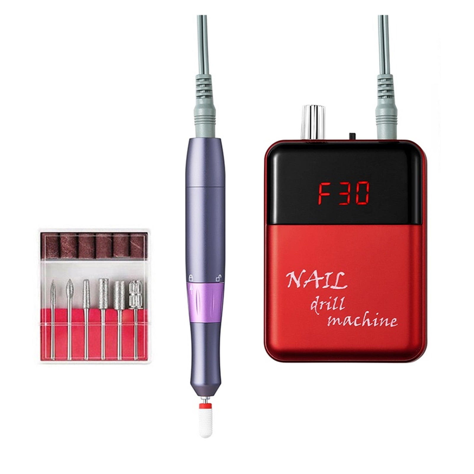 Portable Rechargeable Nail Drill Machine, Electric Nail File For Manicure, Electric Manicure Drill Nail Polisher With LCD Display ,Low Noise