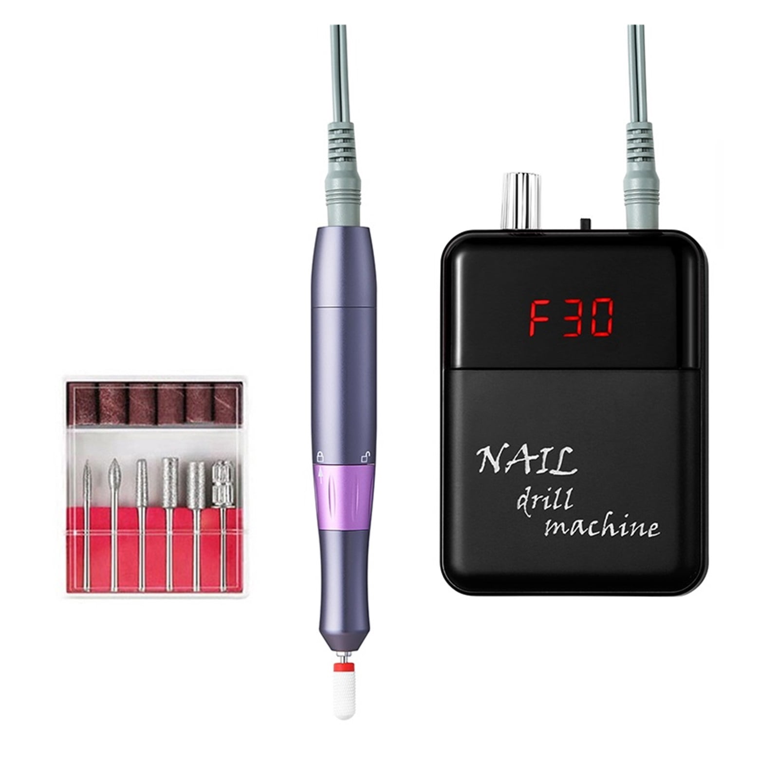 Portable Rechargeable Nail Drill Machine, Electric Nail File For Manicure, Electric Manicure Drill Nail Polisher With LCD Display ,Low Noise