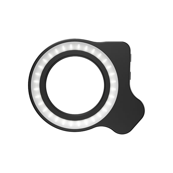 Portable Rechargeable Rings Light For Phone Camera Macro Shot 45 Lighting Mode 3 Color Temperatures 5 Brightness Level