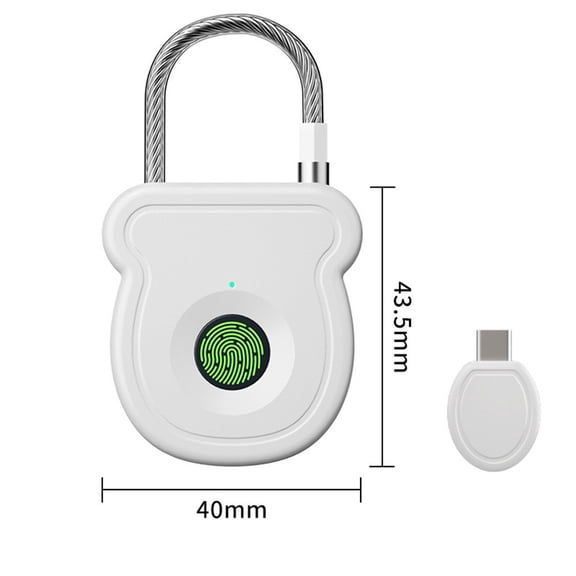 Portable Rechargeable Smart Fingerprint Padlock With Decoder For Door Locks