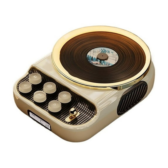 Portable Rechargeable Wall-Mount CD Player Bluetooth Speaker Music Player with Learning Functions
