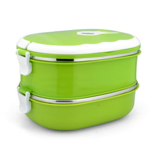 Huaai Hot Food Container Rectangular Insulation Box Stainless Steel Lunch Box Food Storage Container Children's Hot Food Insulation Box Blue, Boy's