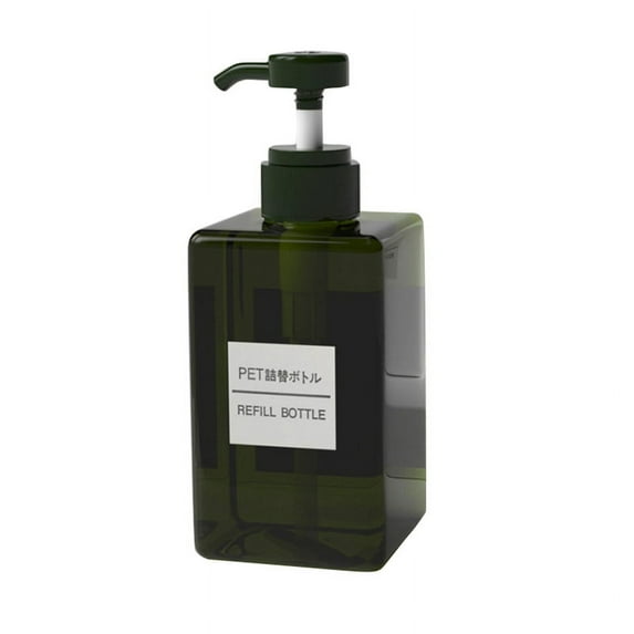 Portable Rectangular Plastic Refillable Bottle Press Type For Cosmetic Shampoo Shower Gel 250/450/650ML