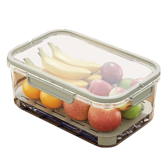 Portable Refrigerator Fresh-Keeping Box,Large-Capacity Portable Crisper with Handle,Fruit Storage Containers for FridgeA