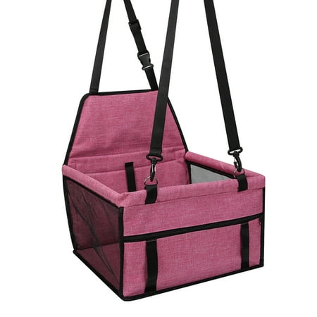 Portable Reinforce Car Booster Seat for Dog Cat Folding Pet Car Seat Breathable Travel Carrier Beds Bag with Seat Belt