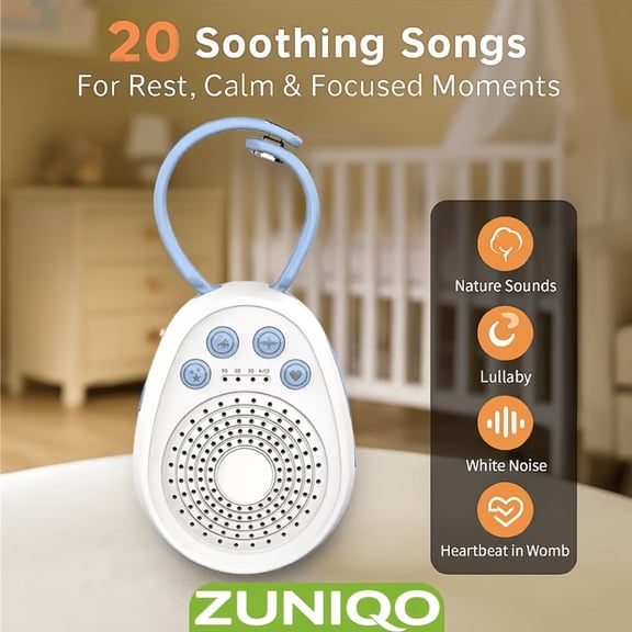 Portable Relaxing Sleep White Noise Sleep - Rechargeable 1000mAh Battery/USB, 20 Soothing Natural Sound Machine, Portable Mini Sleep Sound Machine, Office Home and Travel Noise Reduction Sleep Sound
