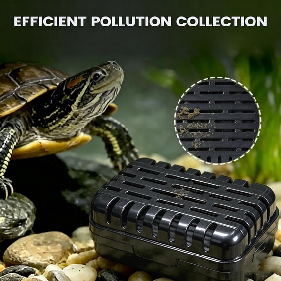 Portable Reptile Waste Collector Box, Ventilated Turtle Tank Debris Catcher, Easy‑Clean Aquarium Waste Removal Tool For Reptile Terrarium Habitat