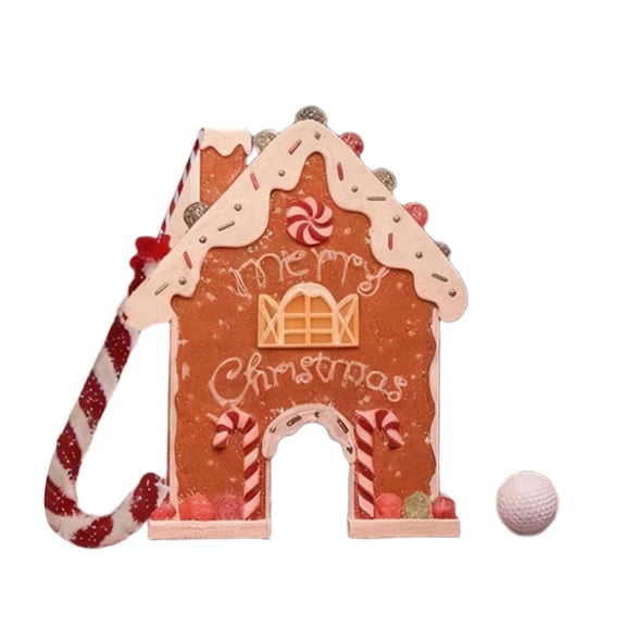 Portable Resin Gingerbreads Golf Set Holiday Party Game Set For Adults And Kids Indoor Outdoors Fun