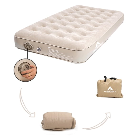 Portable Rest Airbed Raised Blows up Bed Large Air Mattress with Built-in Inflatable Airbed for Camping,Home,Guests