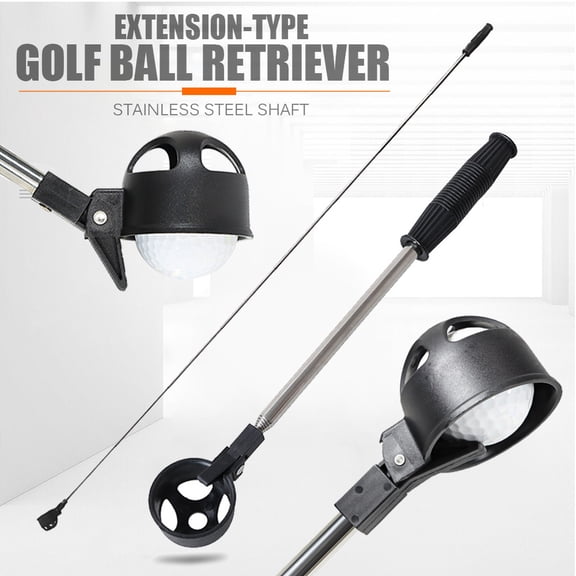 Portable Retractable Stainless Steel Golf Ball Retriever Telescopic Scoop Saver Pick Up Automatic Locking Shaft Tool