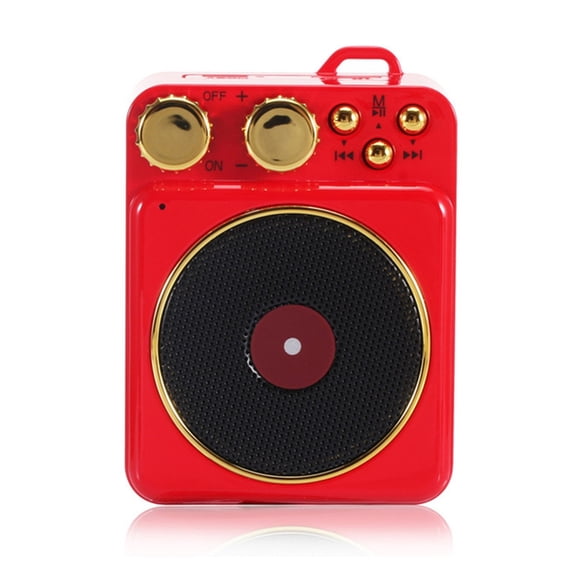 Portable Retro Bluetooth Speaker Atomic Record Player Stereo Speaker Support TF Card ,High Volume Speakers