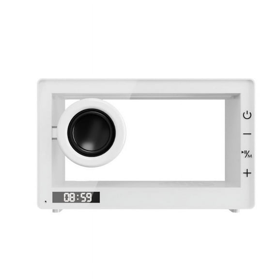 Portable Retro Bluetooth Speaker Clock Wireless HiFi Transparent Soundbar with RGB Light TF Card Audio Music Player A E