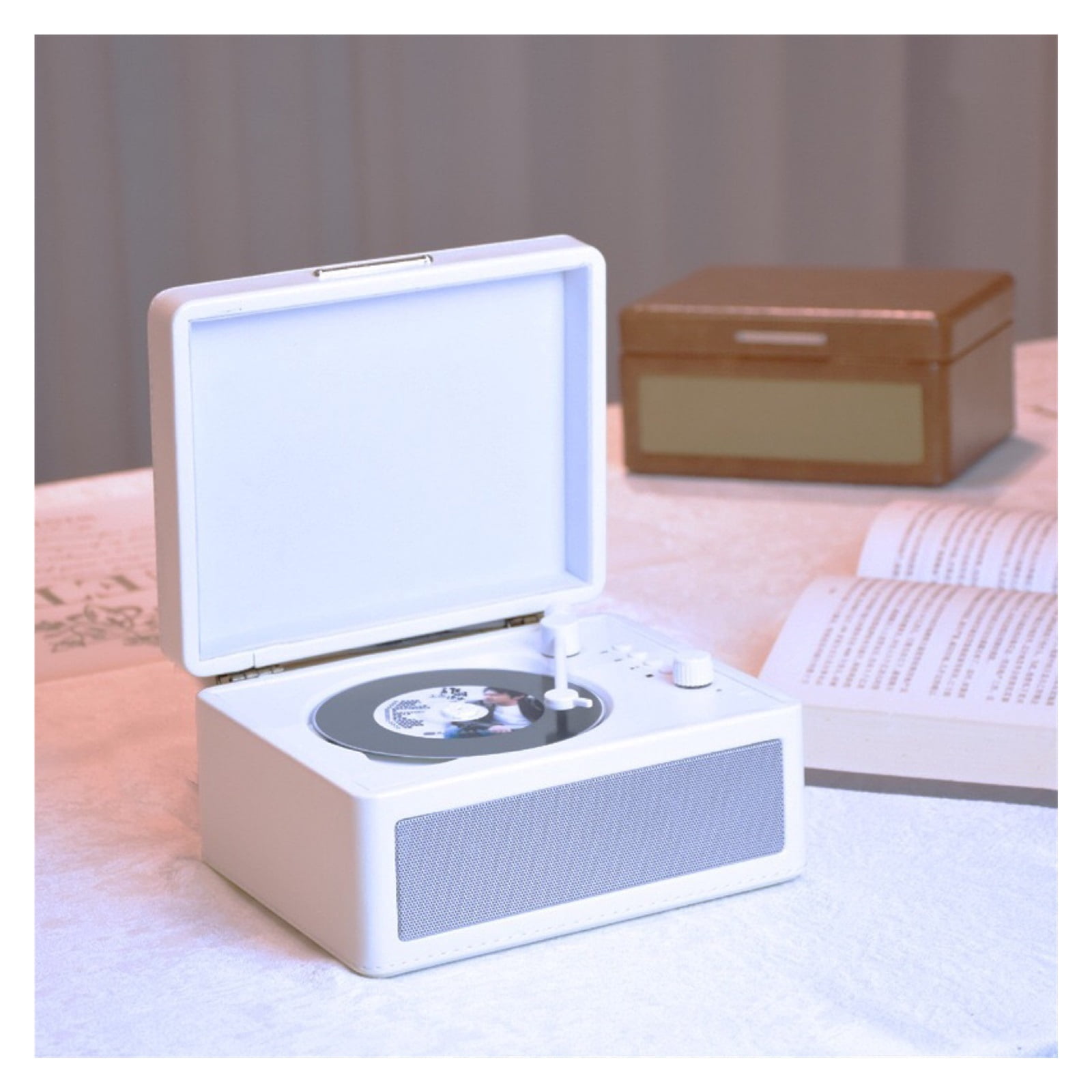 Portable Retro CD Player Bluetooth Speaker Mini Disc Player USB TF Card Perfect Gift