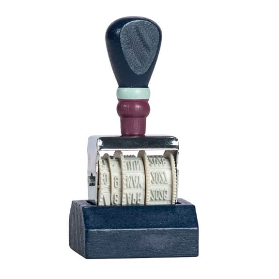 Portable Retro Date Stamp Wheel Customizable Day/Month/Year For Planners & Office Use