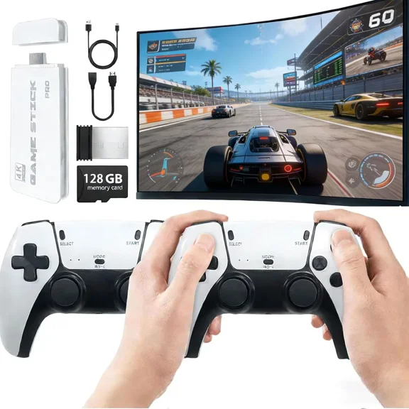 Portable Retro Gaming Stick, 40000+ Classic Games Built-in, Support TV/Monitor/Projector Connection, Ideal for Home Entertainment & Gift Giving
