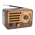 thumbnail image 1 of Portable Retro Radio Vintage Bluetooth Speaker FM/AM Radio Receiver with LED Flashlight, Supports TF Card, USB, AUX Play, 1 of 8