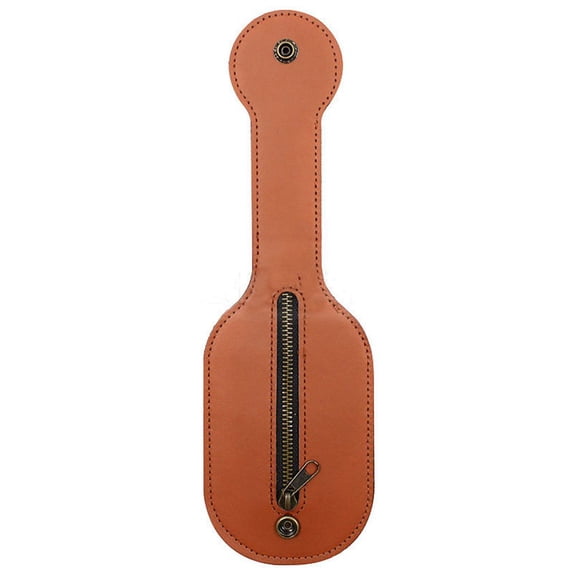 Portable Retro Solid Color Key Holder Case Guitar Shaped Money Storage Bag Leather Racket Men Coin Purse Korean Style Wallets Card Bag CAMEL