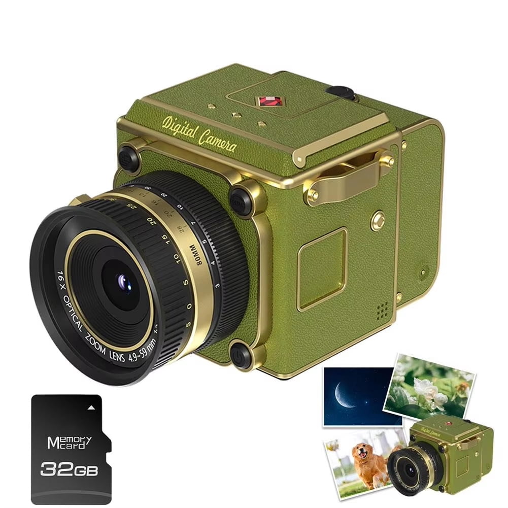 Portable Retro Twin-Lens Reflex CCD Digital Camera with 4K Video, 64MP ...