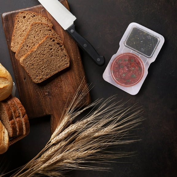 Portable Reusable Condiment Container Compartment Food Storage for Travel Picnics Camping and Outdoor Activities Durable Leak Proof Design