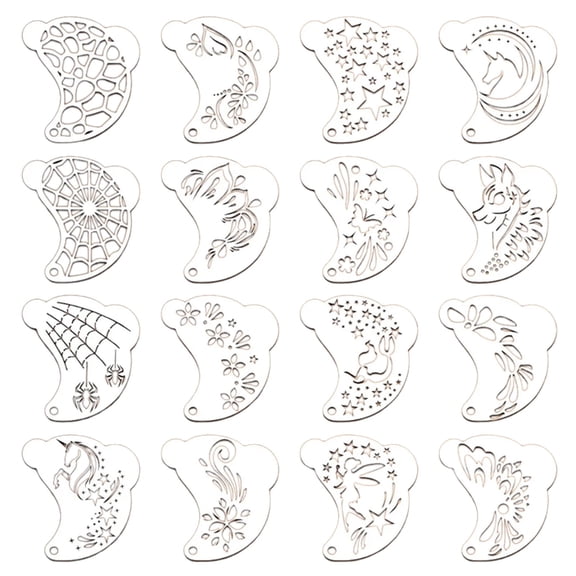 Face Art Stencil Tool Easy Cleaning Design PET Texture for Creative Professional