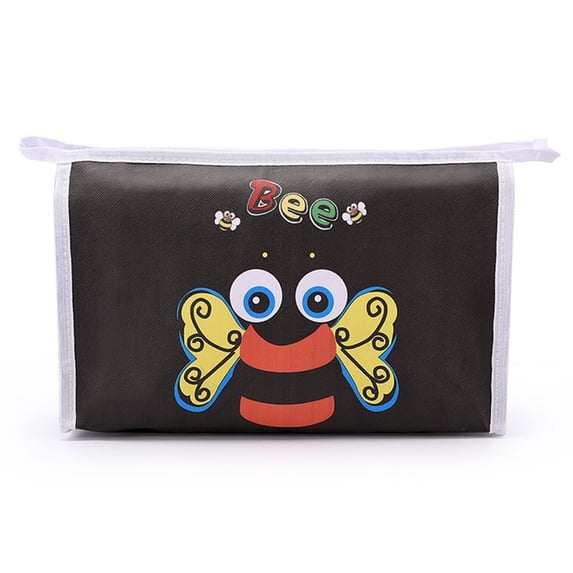 Portable Reusable Storage Makeup Cosmetic Bag for Women and Girls, Black Color, Durable Design, Perfect for Travel or Daily Use