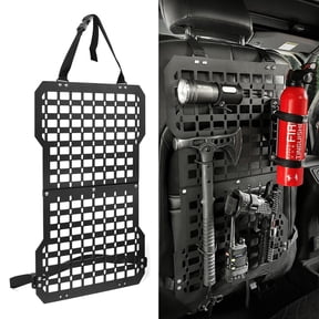 Portable Rigid MOLLE Panel with Handle, Car Back Seat Organizer for Modular Storage Mounting, Heavy Duty Construction