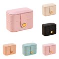 thumbnail image 1 of Portable Ring Earring Storage Case, Wedding Ring Boxes for Ceremony, Mini PU Leather Travel Jewelry Box, Small Snap Closure Jewelry Organizer, Lightweight Compact Jewelry Carry Box 5Pcs, 1 of 9