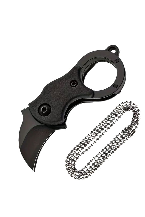 Portable Ring Folding Chain Carry Tool, Multifunctional Outdoor Emergency Keychain, Pocket Hanging Clip (A)