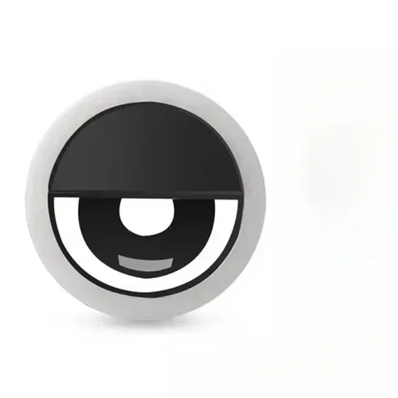 Portable Ring Light for Phone with Lens & Strap USB Rechargeable Compatible with All Smartphones