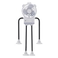 thumbnail image 1 of Portable Robot Fan Man, Desk Fan Rechargeable with Suckers, Small Fan for Office, Home, and the Outdoors,Rechargeable , Flexible Bendable 4 Legs Structure,14.57*1.54in., 1 of 6