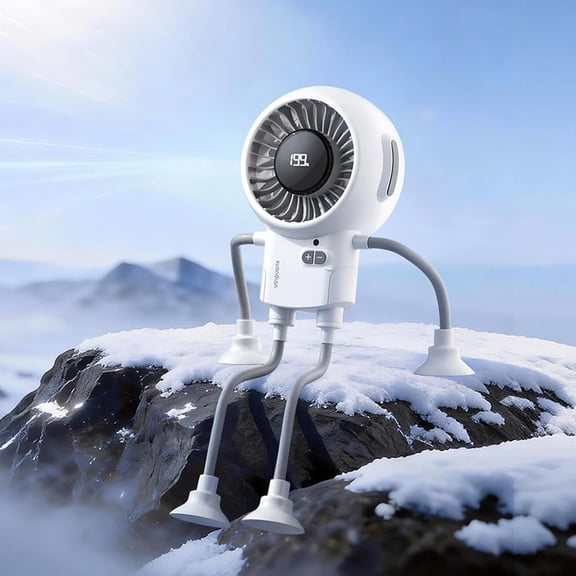 Portable Robot Fan Man with Remote - 3000mah USB Rechargeable Small Desk Fan with 199 Speeds, Flexible Handheld Personal Fan for Traveling, Office, Outdoor & Bedside Decor, Cool Tech Gadget