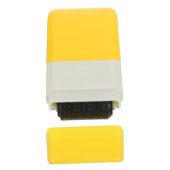 Portable Roller Stamp for Home Use Yellow Privacy Seal with Smooth Easy Operation
