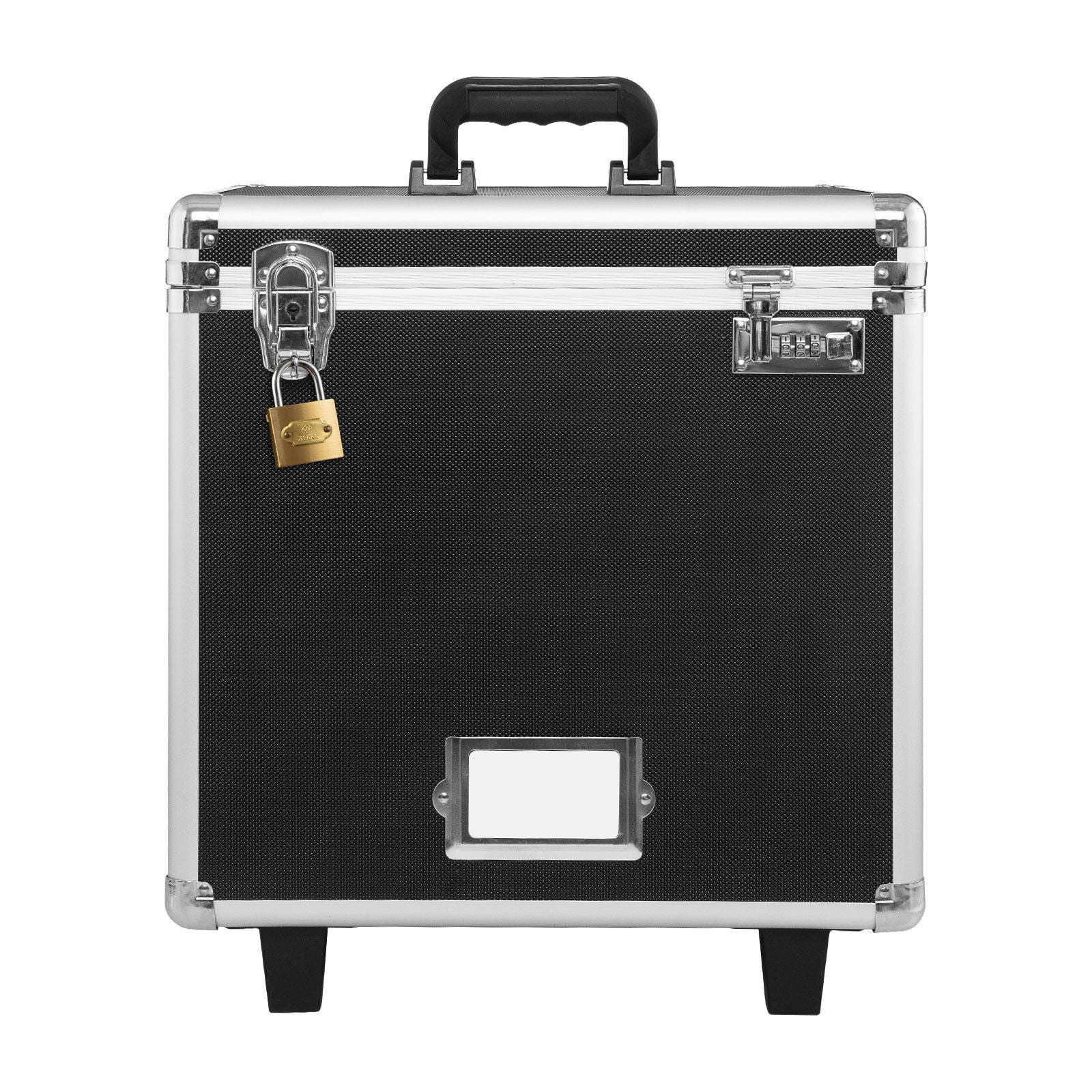 Portable Rolling Document Storage Case with Lock, 15.6x12.6x15 Inch ...