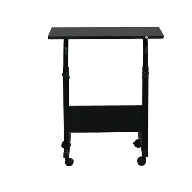 Portable Rolling Stand Up Computer Desk, Height Adjustable Laptop Table