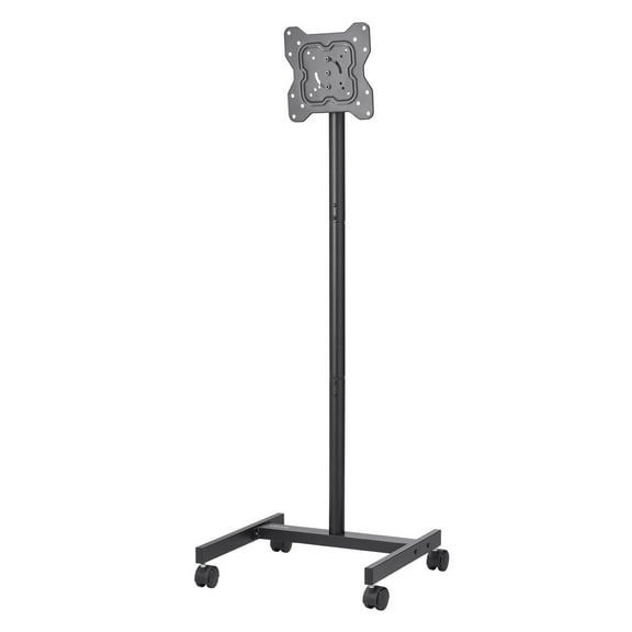 Portable Rolling TV Cart, Fits 17-55 Inch Screens, Swivel Stand with Wheels, Max VESA 200x200, 44lb Capacity Indoor/Outdoor Use