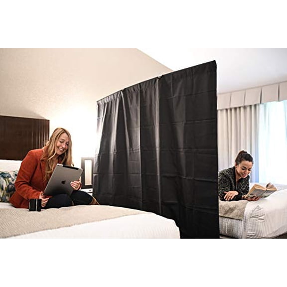 Portable Room Divider | Privacy Screen | Room Divider for Education, Clinics, Biometric Screenings, Health Screenings and Travel | No Tools Required | Black