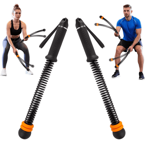 Portable Ropeless Battle Ropes, Adjustable Weights Cordless Battle Ropes for Home Gym with 2 Pack, Weighted Exercise Equipment for Low-Impact Workout, Strength & HIIT, for Men & Women (Black)