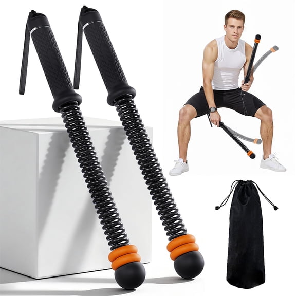 Portable Ropeless Battle Ropes, Adjustable Weights Cordless Battle Ropes for Home Gym with Storage Bag, Weighted Exercise Equipment for Low-Impact Workout, Strength & HIIT, for Men & Women (Black)