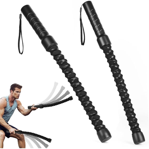 Portable Ropeless Battle Ropes, Adjustable Weights Cordless Battle Ropes for Home Gym with Storage Bag, Weighted Exercise Equipment for Low-Impact Workout, Strength & HIIT, for Men & Women (Black)