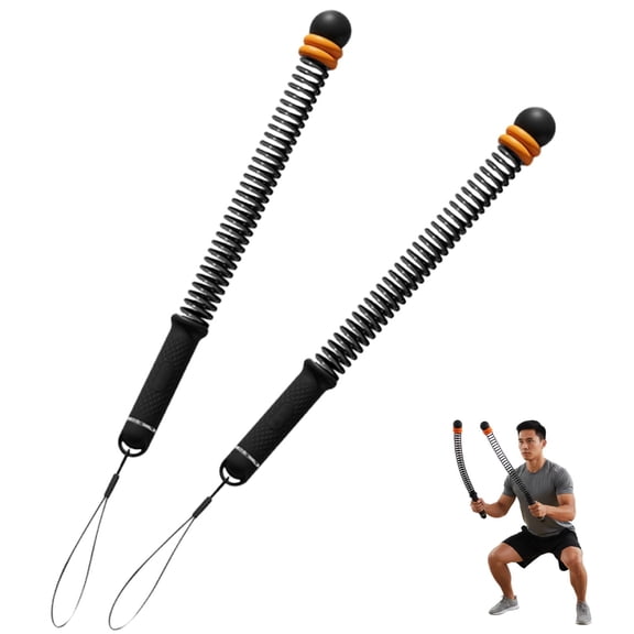 Portable Ropeless Battle Ropes, Adjustable Weights Cordless Battle Ropes for Quiet Home Gym, Workout Ropes for HIIT, No-Jump Training & Full-Body Exercise for Men & Women (Black)