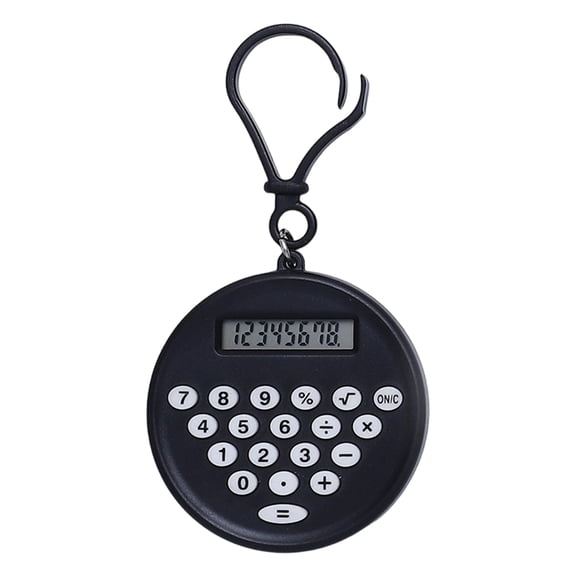 Portable Round Keyring Calculator Quiet Buttons For School Homework Basic Math Operations And Budget Tracking