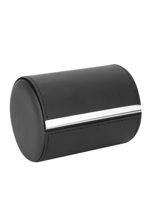 Portable Round Necktie Case in PU Leather - Perfect Storage and Gift Option for Fashionable Men