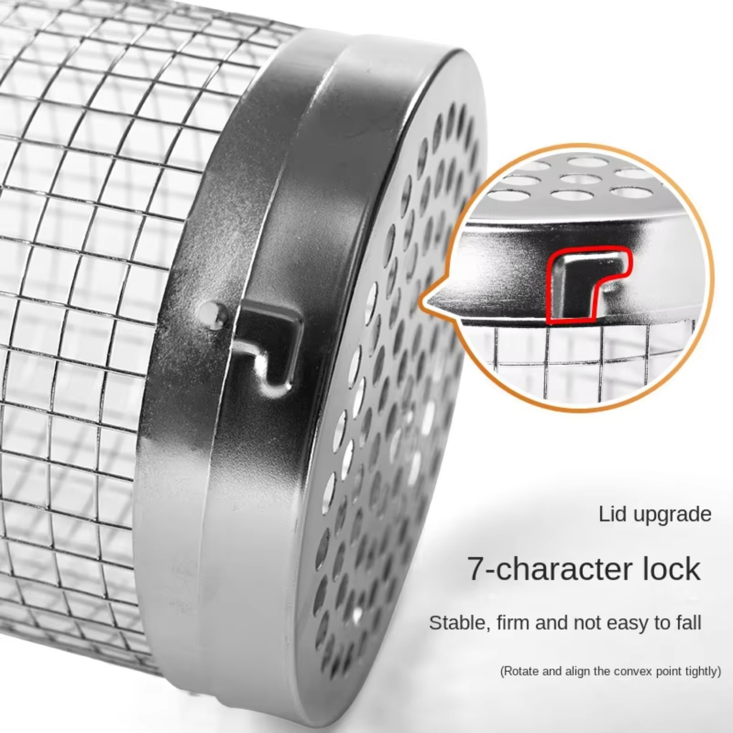 Portable Round Rolling BBQ Campfire Grill Basket with Barbecue Cages